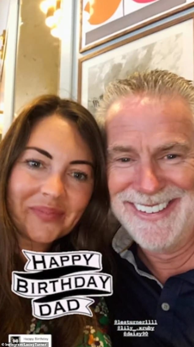 Doting daughter: Wishing her dad Les a happy birthday, she shared a video montage of the pair together