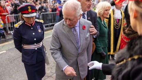 The King avoided ending up in a sticky situation while on walkabout in York.