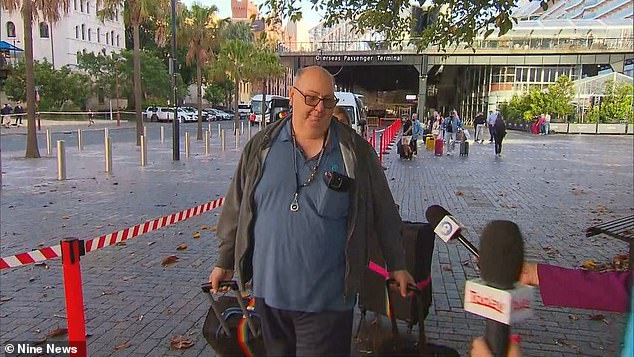 A holidaymaker among the first wave of passengers to disembark the Covid-plagued cruise liner on Saturday