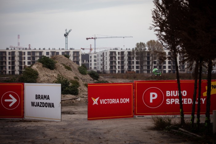 New residential buildings in Grochow (Praga-Poludnie district), a part of Warsaw that has been developed recently