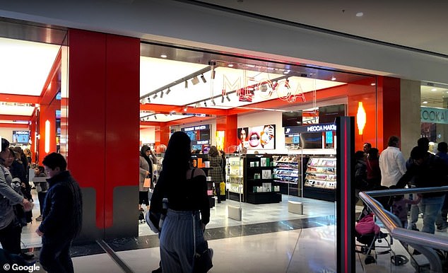 The shopping spree at Westfield Parramatta also included cosmetics from Mecca (pictured)