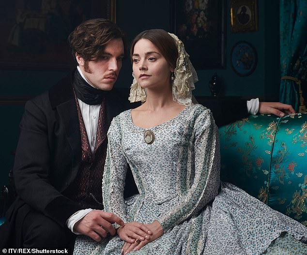 Exes: Privately educated Jenna still lives at the £2.2million London townhouse she shared with Tom Hughes, her boyfriend and co-star in the ITV period drama Victoria