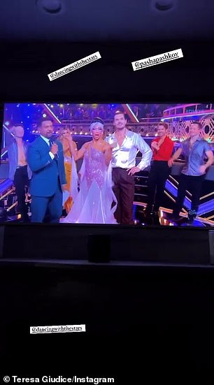 Teresa - who was eliminated off the second episode of Dancing with the Stars - later Instastoried herself rooting for the remaining four contestants on the 31st season of the Disney+ celebrity dance competition