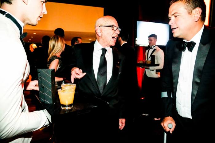 Rupert Murdoch and his son Lachlan at an event in New York in 2015