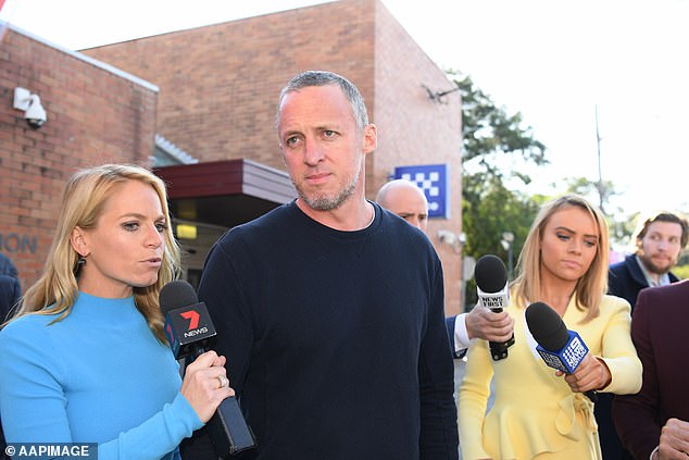 Day claimed he was owed money by Sebastian during a Federal Court dispute. He is pictured outside Waverley Local Court after his arrest