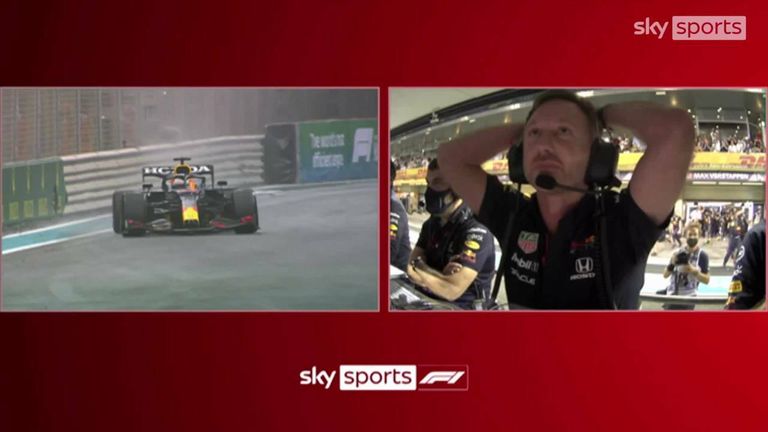 Last lap drama from Christian Horner's Cam.