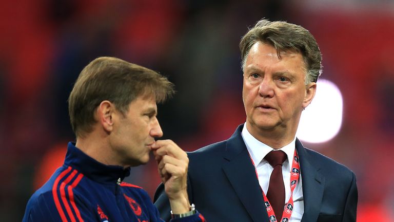 Frans Hoek and Louis van Gaal at Manchester United