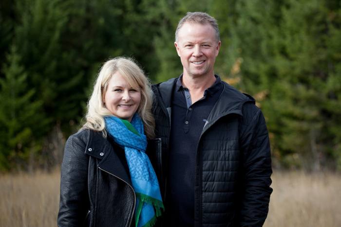 Lisa and Dan Wood: ‘We’re at $3 per day at the moment for all electricity and hot water,’ says Dan of the bills at their Passivhaus-designed home near Banff 