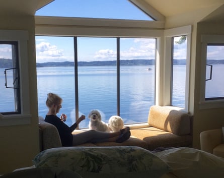 ‘It allowed us to travel on a limited income’ … veteran sitter Angela Laws housesitting on Bainbridge Island, Washington.