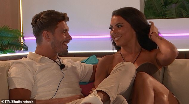 Former flames: Paige, 24, coupled up with Jacques, 23, on Love Island before he left the island for his mental health, and she then continued the show in a couple with Adam