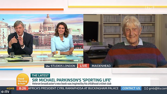 Interview:The legendary broadcaster, 87, appeared alongside his son Mike, 55, where he discussed the art of interviewing and reminisced on time spent with George Best