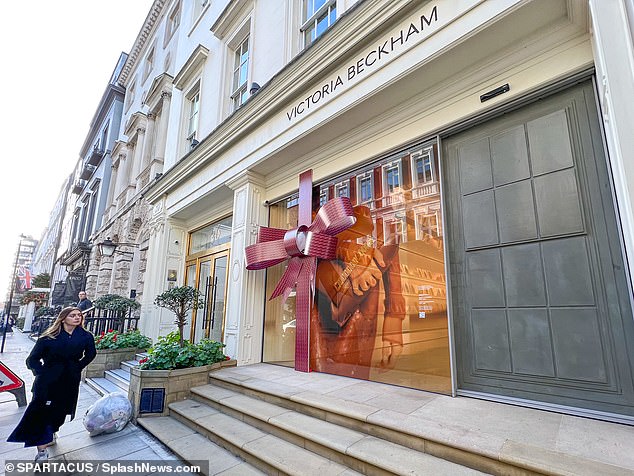 No customers: Photos taken at 10am on Black Friday, November 25, show no one waiting to get in to the store on Dover Street as it opened its doors on the busiest shopping day of the year