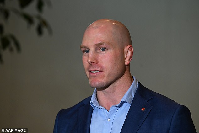 Pictured: Independent senator David Pocock at a press conference at Parliament House in September