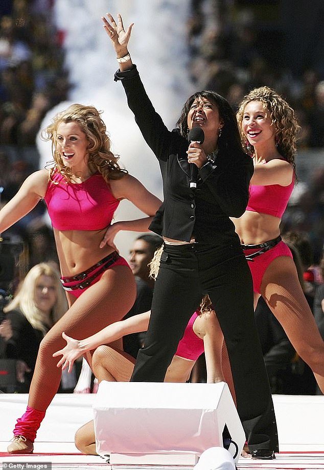 Despite her stardom peaking in the 1980s, Cara continued to perform throughout the decades. Pictured: Cara singing at the AFL finals in Melbourne, Australia in 2006