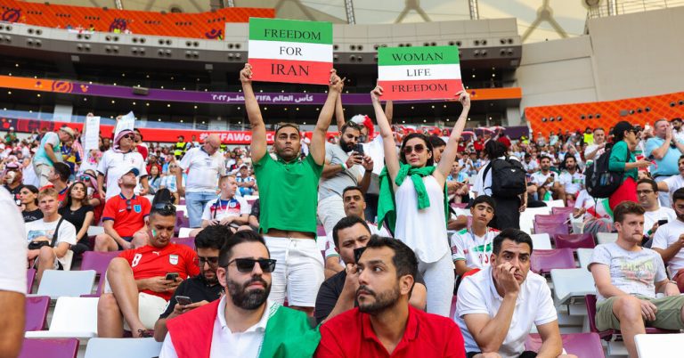 England Beats Iran as Protests are Shunned