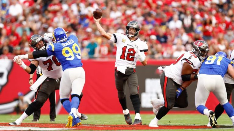 Tom Brady makes more NFL history in Tampa Bay Buccaneers 16-13 comeback victory over the Los Angeles Rams