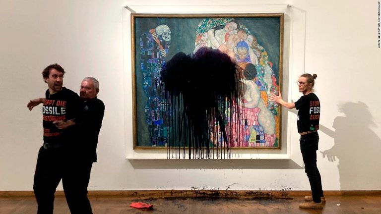 Klimt painting ‘Death and Life’ attacked by climate protesters in Austria