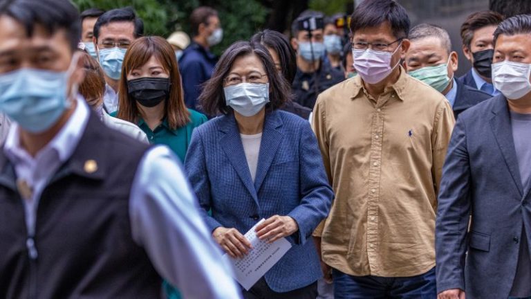 Taiwan’s President Tsai Ing-wen billed midterms as all about China. Now she’s resigning as party chief