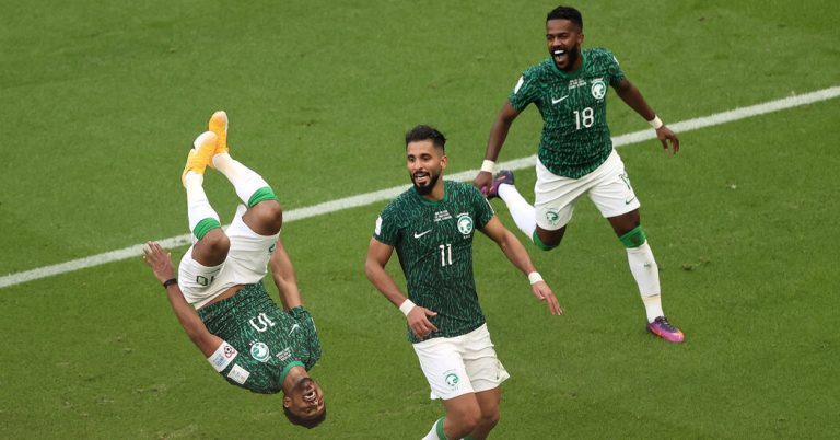 A Saudi Win at the World Cup Rings Out Across the Arab World