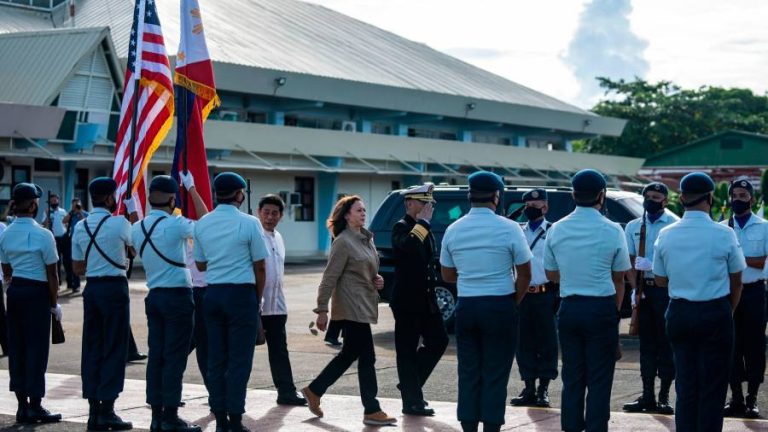 US vice-president visits Philippine island off contested South China Sea