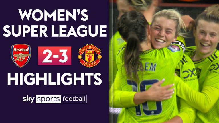 Arsenal v Man Utd WSL highlights thumb