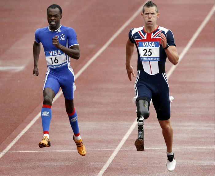 John McFall races in the 2008 Paralympic Games