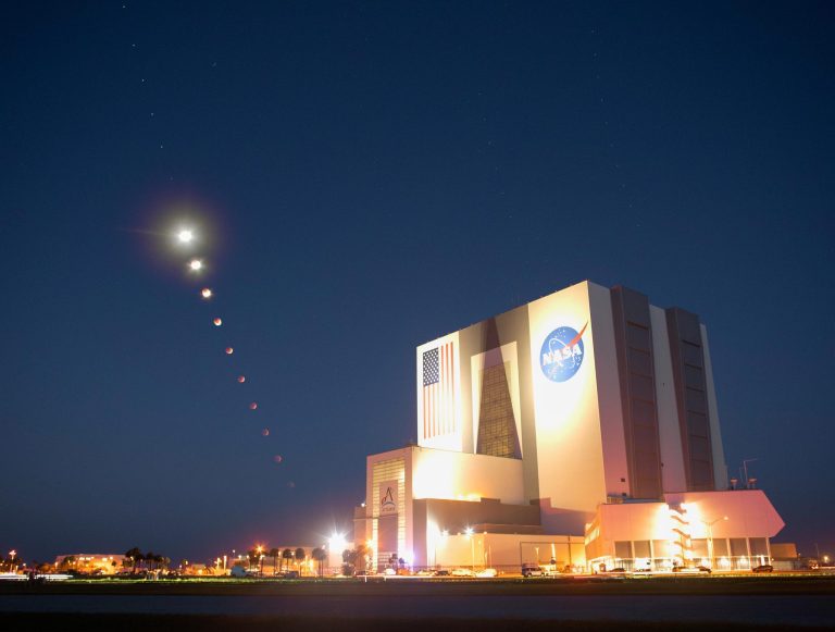 Blood Moon Total Eclipse at NASA’s Kennedy Space Center