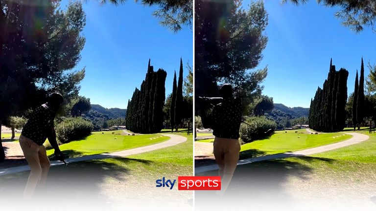 Bronze Bomber bombs it off the tee! Deontay Wilder takes up golf! | Video | Watch TV Show