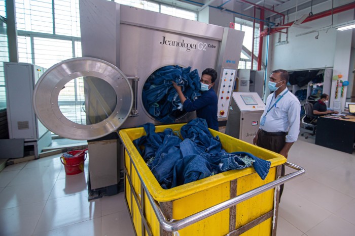 Workers at a garment factory in Bangladesh