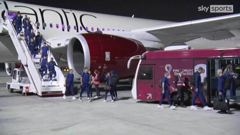 England arrive in Doha ahead of World Cup | Video | Watch TV Show