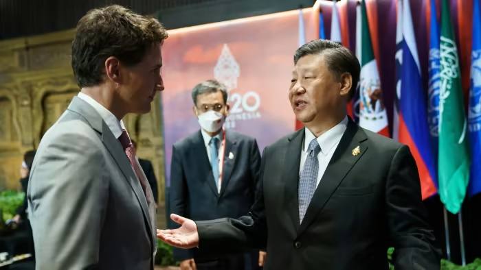 A heated exchange between Justin Trudeau and Xi Jinping