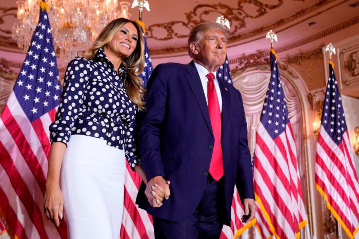 Donald Trump announced his third presidential bid from a gilded ballroom at Mar-a-Lago with former first lady Melania Trump at his side