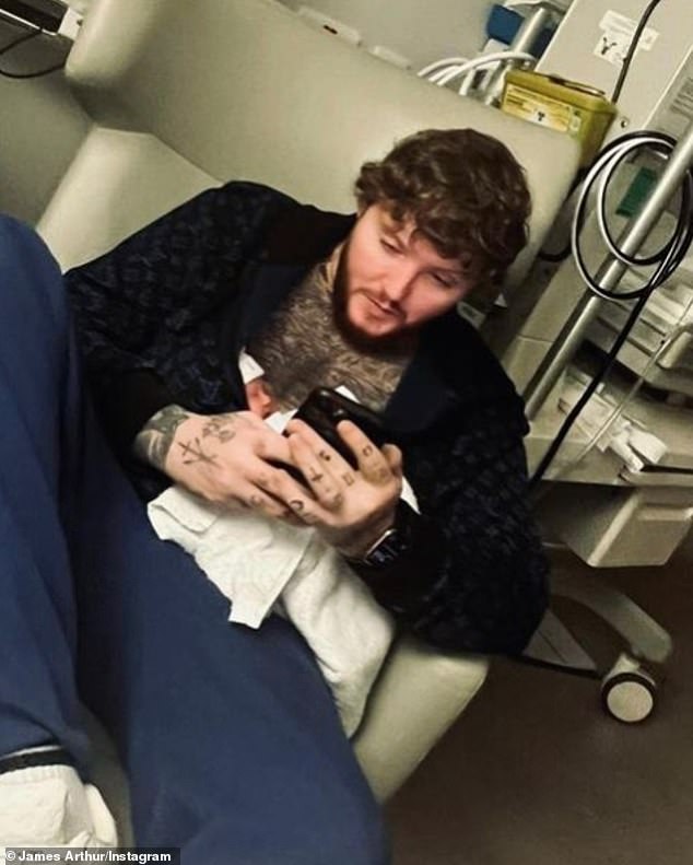 James Arthur shares first picture of baby girl Emily’s face as he reveals he wrote new song for her