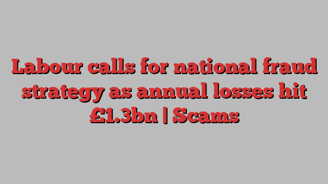 Labour calls for national fraud strategy as annual losses hit £1.3bn | Scams