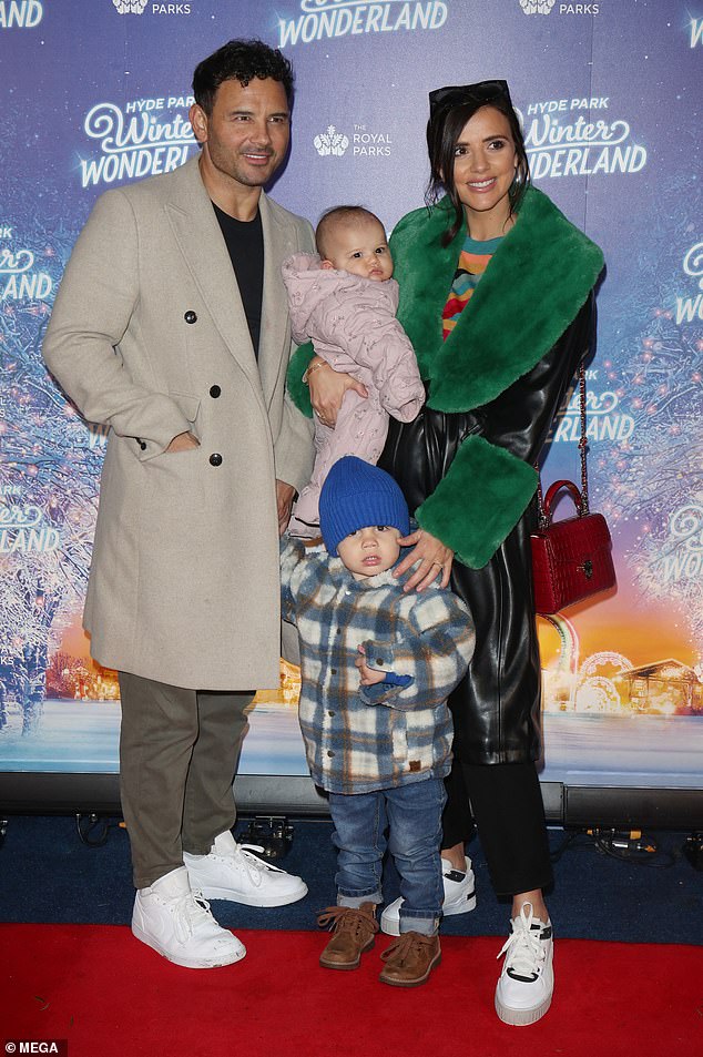 Lucy Mecklenburgh enjoys a family night out at Winter Wonderland