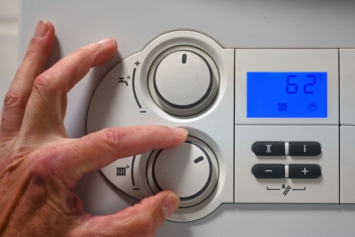 Heating control panel