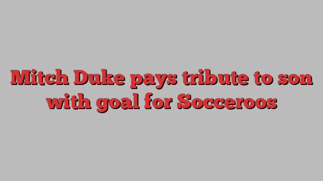 Mitch Duke pays tribute to son with goal for Socceroos