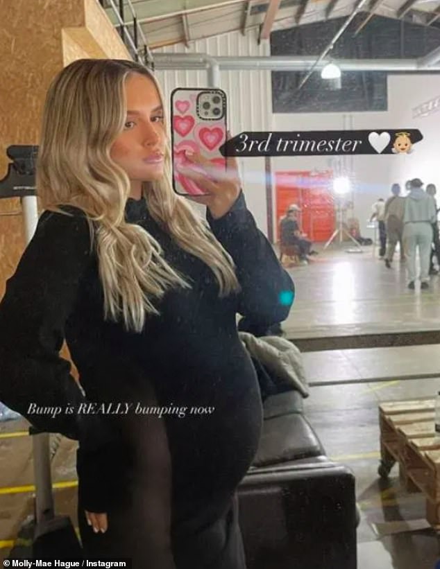 Pregnant Molly-Mae Hague shows off her growing baby bump