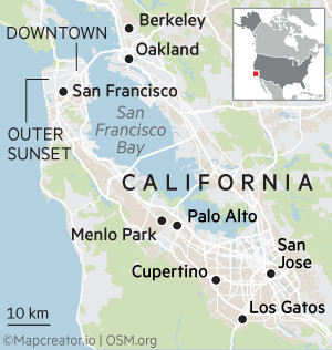 Map of San Francisco, California