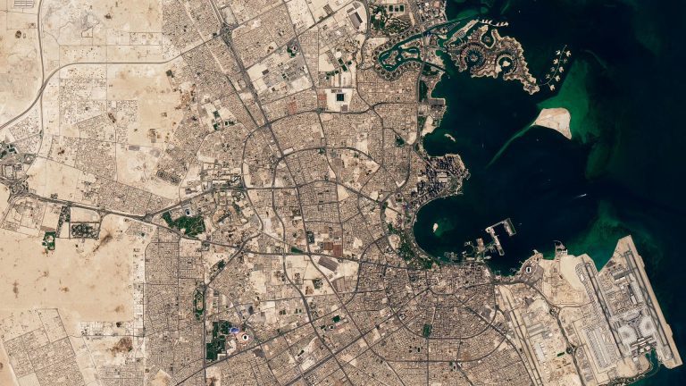 Incredible View of Stadium City Qatar From Landsat 9