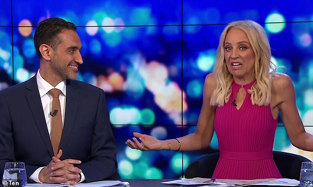 The Project host Carrie Bickmore reacts to cleaning hack of toilet brush in the dishwasher