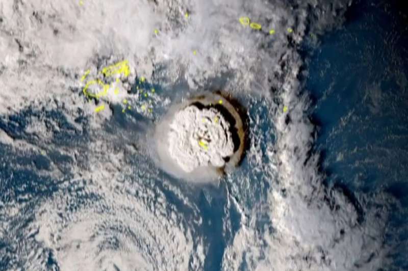 The eruption of the Hunga Tonga-Hunga Ha'apai volcano was so intense it reached beyond the Earth's stratosphere, into the mesosp