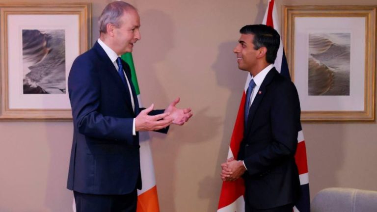 Rishi Sunak and Micheál Martin strike positive note on Northern Ireland protocol talks