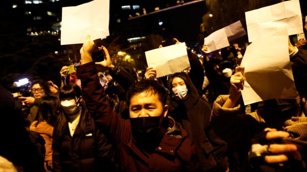 Filling in the blank: Why protesters in China are holding up white sheets of paper