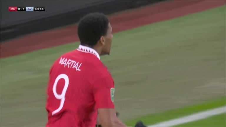 Martial equalises immediately for Man Utd