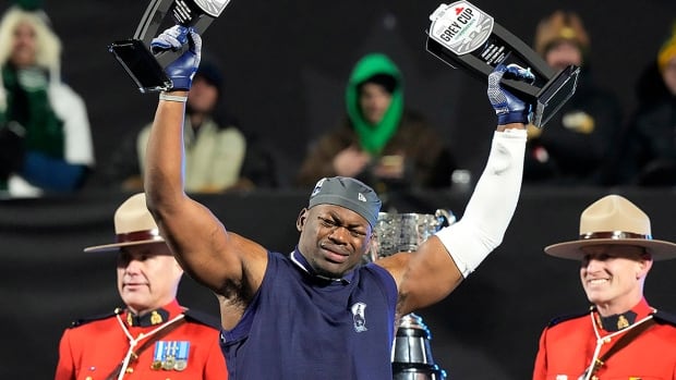 Argonauts linebacker Henoc Muamba named Grey Cup MVP, outstanding Canadian