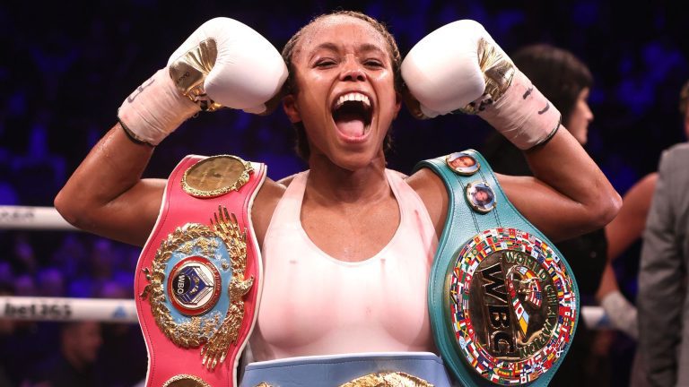 Natasha Jonas defeats Marie-Eve Dicaire to unify the IBF, WBC and WBO super-welterweight world titles | Boxing News