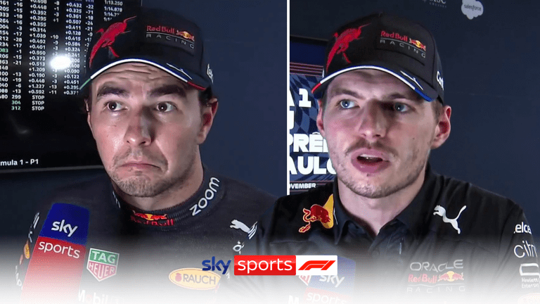 Red Bull drivers row as Max Verstappen refuses team order to let Sergio Perez past in Sao Paulo GP