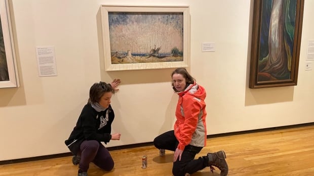 Climate activists throw maple syrup on Emily Carr painting at Vancouver Art Gallery