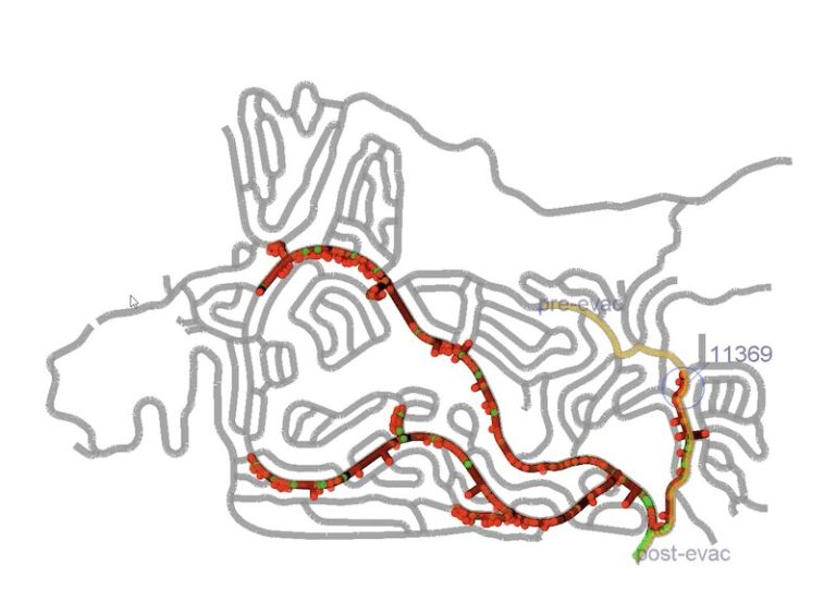 Improving community evacuation plans using data-driven models